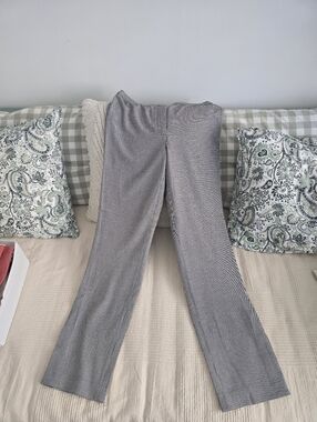 Arizia Black and White Houndstooth Tailored Pants